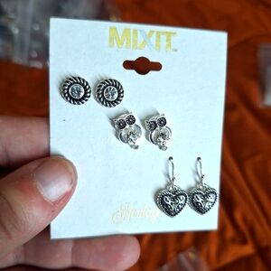 MIXIT EARRINGS 3 PAIR NWT